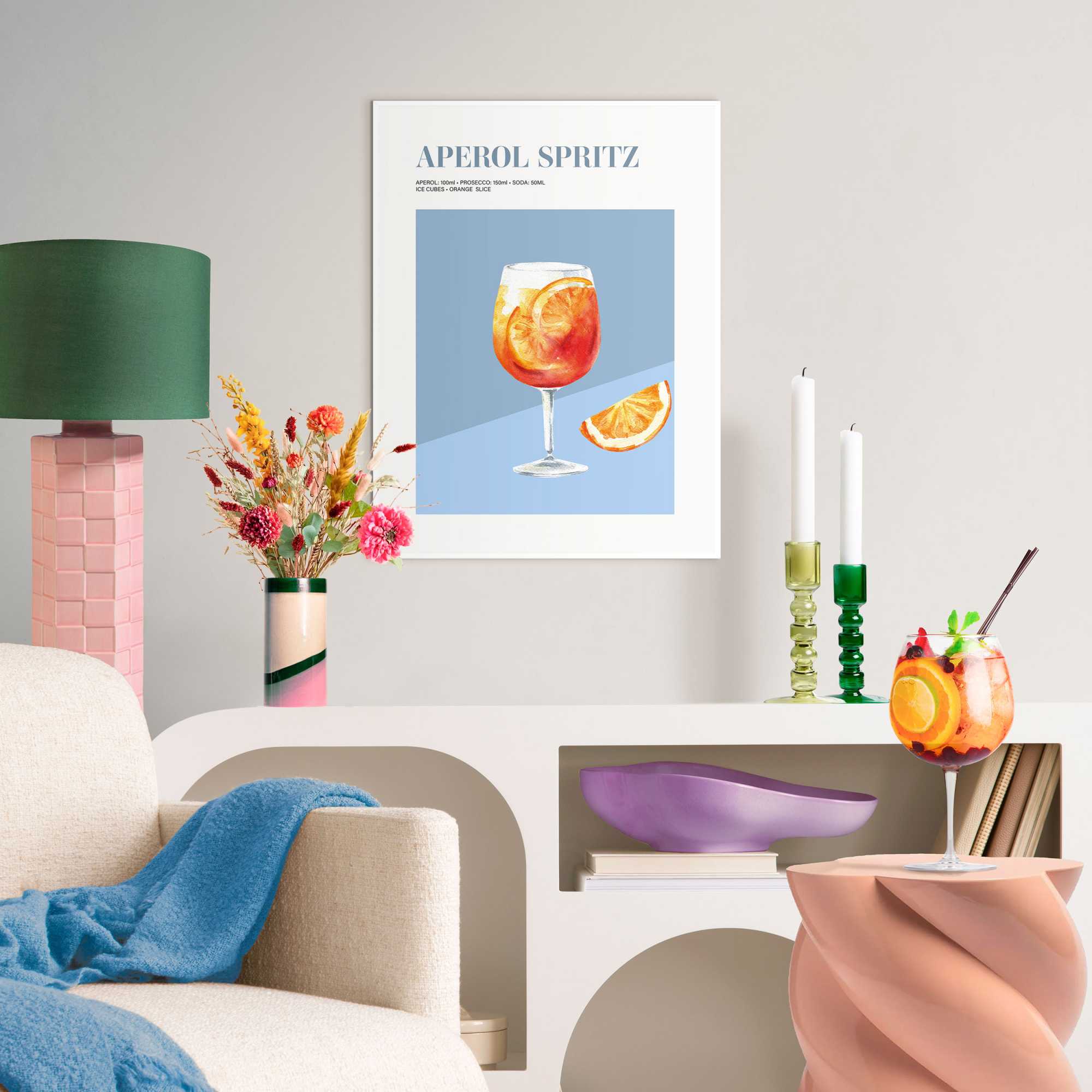 Reinders! Bild mit Rahmen REINDERS "Aperol Spritz", orange (farbe bild(er): orange), B:30cm H:40cm T:1,6cm, Holzwerkstoff, Bilder, Bild mit Rahmen farbe bild(er): orange B/H/T: 30cm x 40cm x 1,6cm