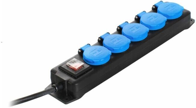 as-Schwabe Multiprise professionnelle 5 prises 4,5m H07RN-F3G1,5 ; as - Schwabe (38605)