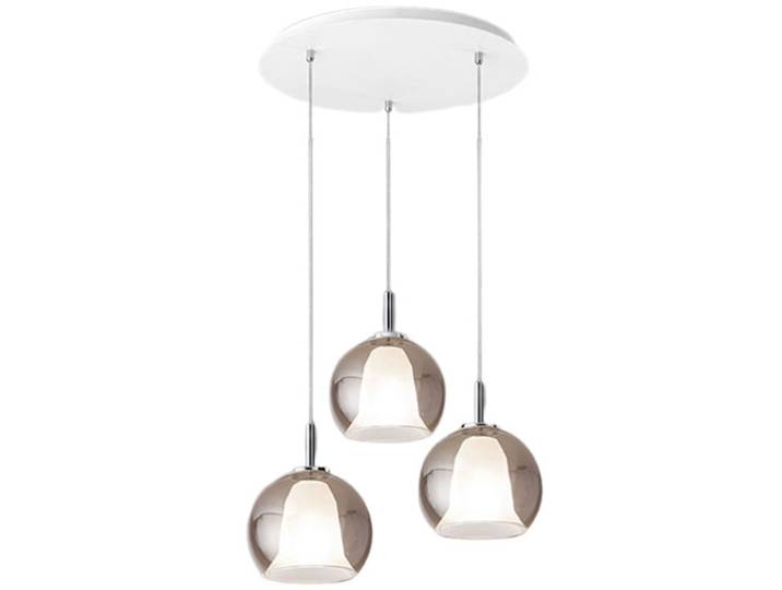 Pendellampe Aby grau Metall/Glas