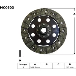 TRW, Motorrad Zubehör, ZF Kupplungsscheibe BMW K 75 C / RT / S 85-96, (EBS6604)