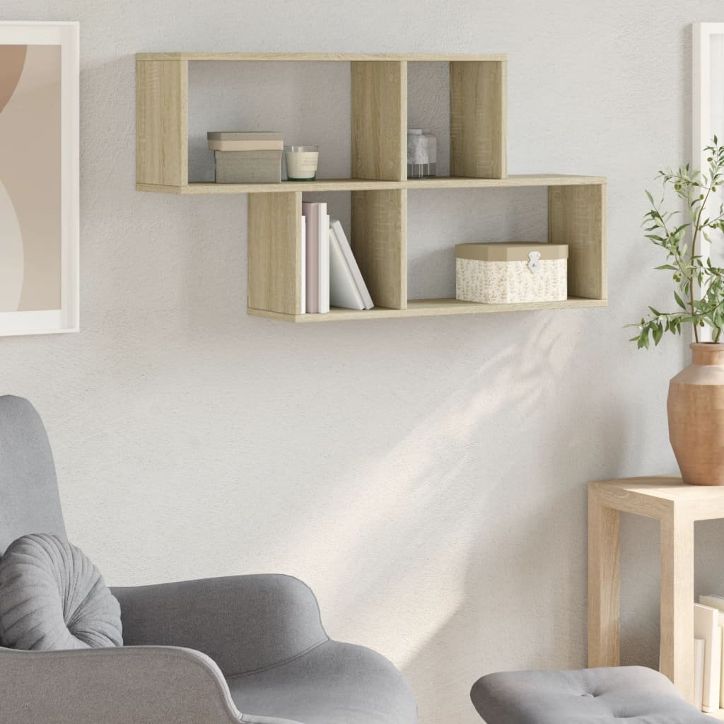 Latitude Run Argenide Floating Shelf Sonoma Oak