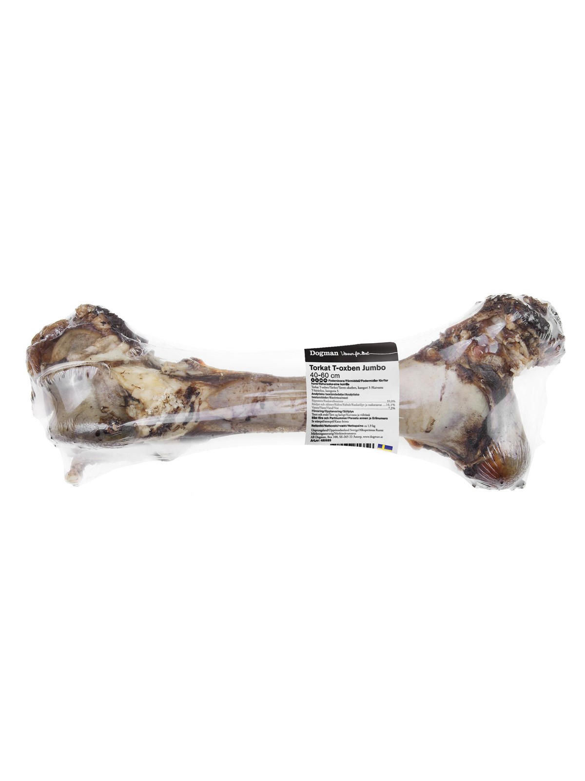 Dogman Kausnack für Hunde Getrockneter Rinderknochen XL 40-60 cm