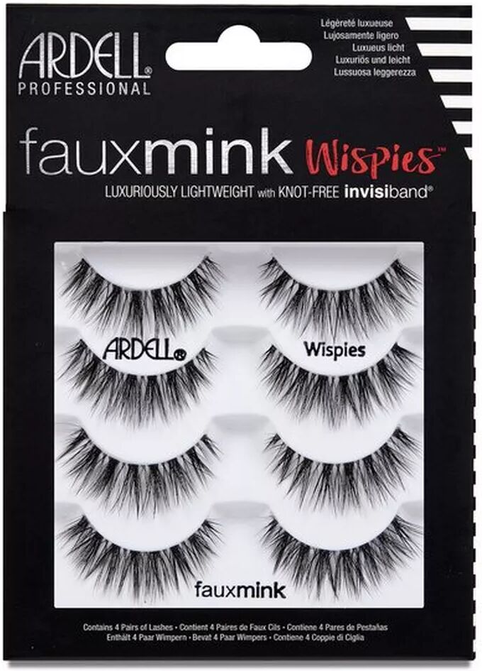 Ardell - Faux Mink Wispies Multipack, 4 Paar, Black