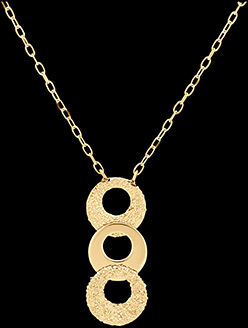 Edenly Halskette Frische - Trio Circulus - 9 Karat Gelbgold