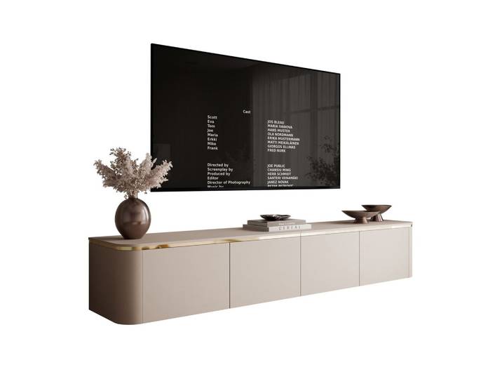 TV-SCHRANK AVELINE 200 cm hängend mit LED-Beleuchtung