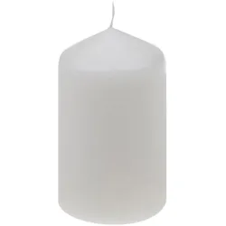 Stumpenkerze 10 cm Wachs Weiß