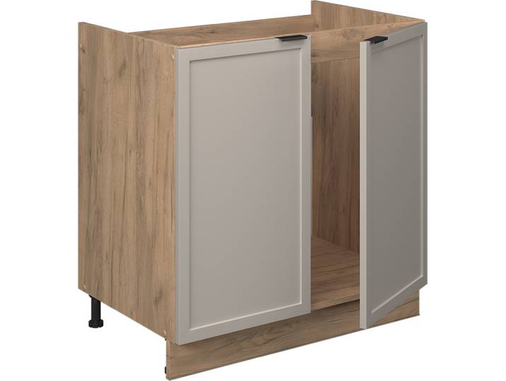 Meuble bas sous-évier Vicco Fame-Line GrisBeige 80cm sans PT\, Model 50315
