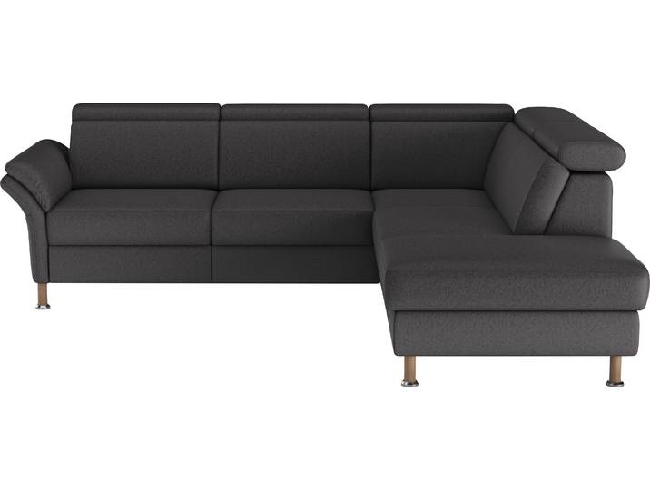 Ecksofa, Luxus-Microfaser, Anthrazit, 259×227 cm, Mit Relaxfunktion, Modern, Home-affaire
