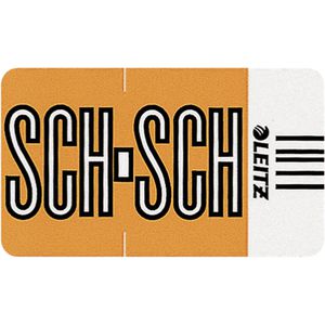 Leitz Buchstabensignale Orgacolor, 6636, Buchstaben SCH, hellbraun, selbstklebend, mit Strichcode, 250 Stück