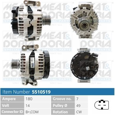 Meat & Doria Generator 5510519 Für Mercedes Steyr