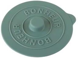 Inspired Finds Simple Solid Color Concave Embossed Letter Silicone Rubber Integrated Water Cup Dust Cover Lid green