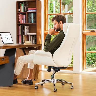 Glitzhome Modern High Back Adjustable Swivel Office Chair with Wheels Ergonomic