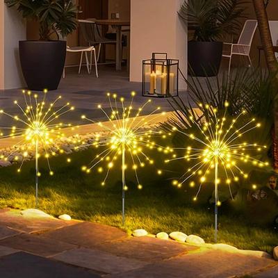 Uplift Picks Solar Firework Garden Stake Lights Create Sparkling Outdoor Displays Every Evening warm 2 Pcs