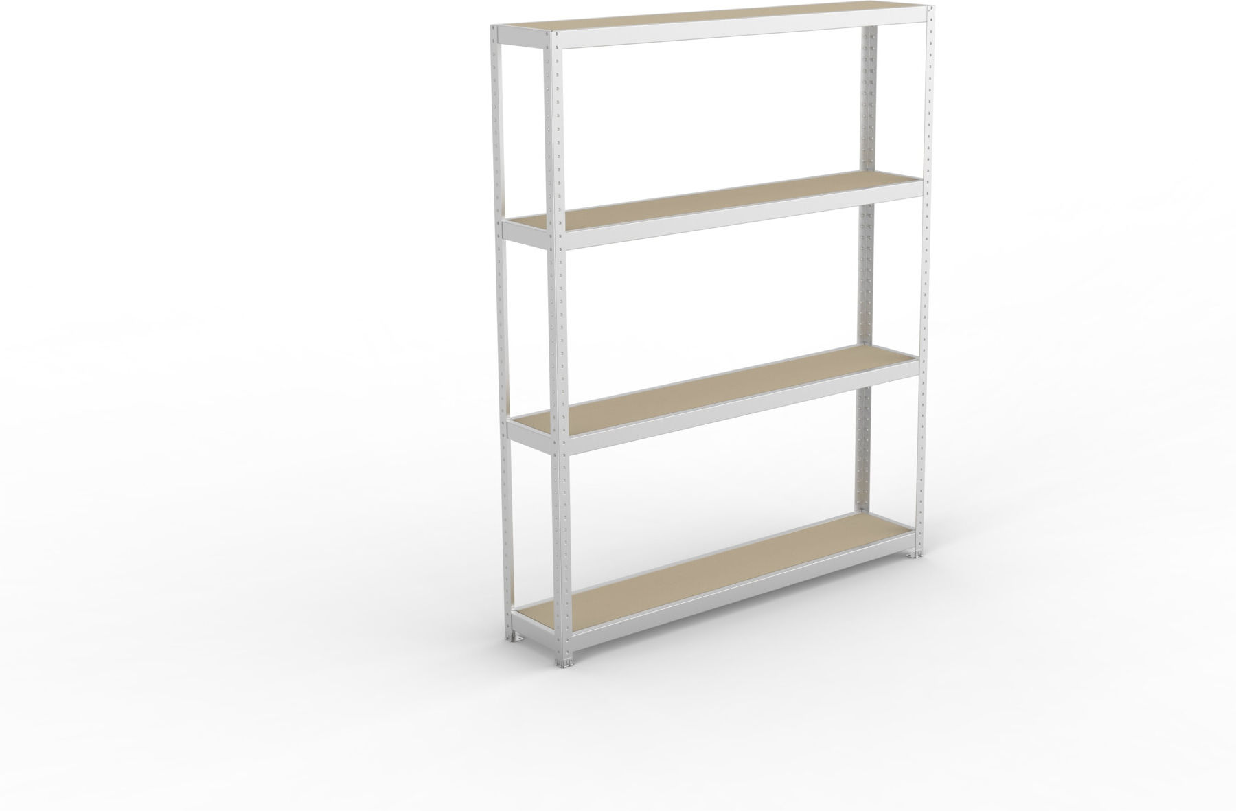 META SPEED-RACK Weitspannregal 2470x2000x400 mm in verzinkt mit 4 Fachebenen und Spanplatten (20081119)