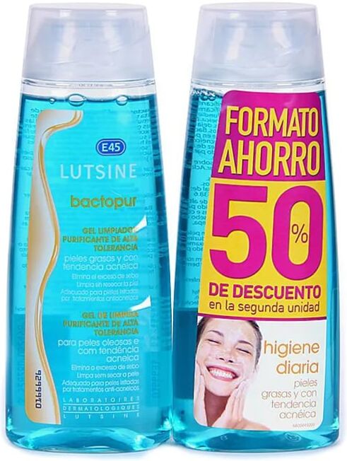 Lutsine E45 BACTOPUR GEL DE LIMPEZA 2ª UN 50% DESCONTO 200 ml 2 Unds