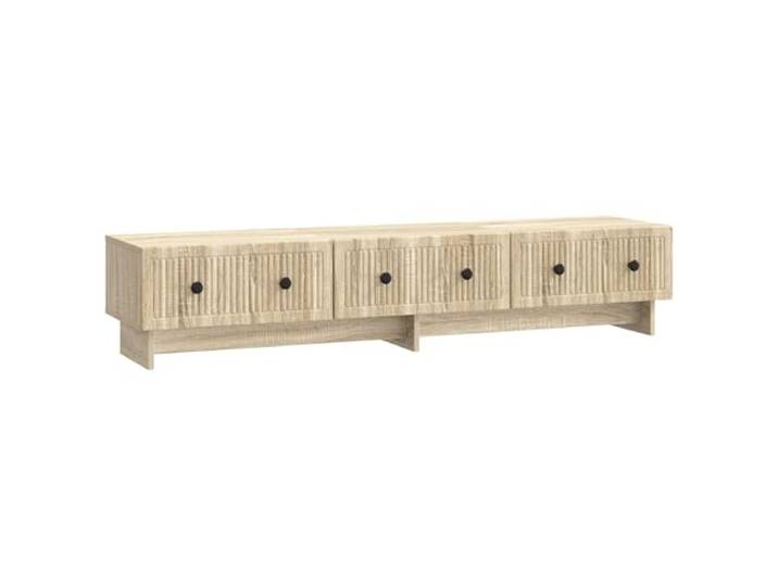Kaorsrow TV Lowboard Sonoma Eiche 147x34,5x30cm TV Schrank mit Schubladen Kompakter Fernsehtisch für Wohnzimmer und Schlafzimmer: 3 Schubladen bieten ordentlichen Stauraum für Multimedia-Zubehör.