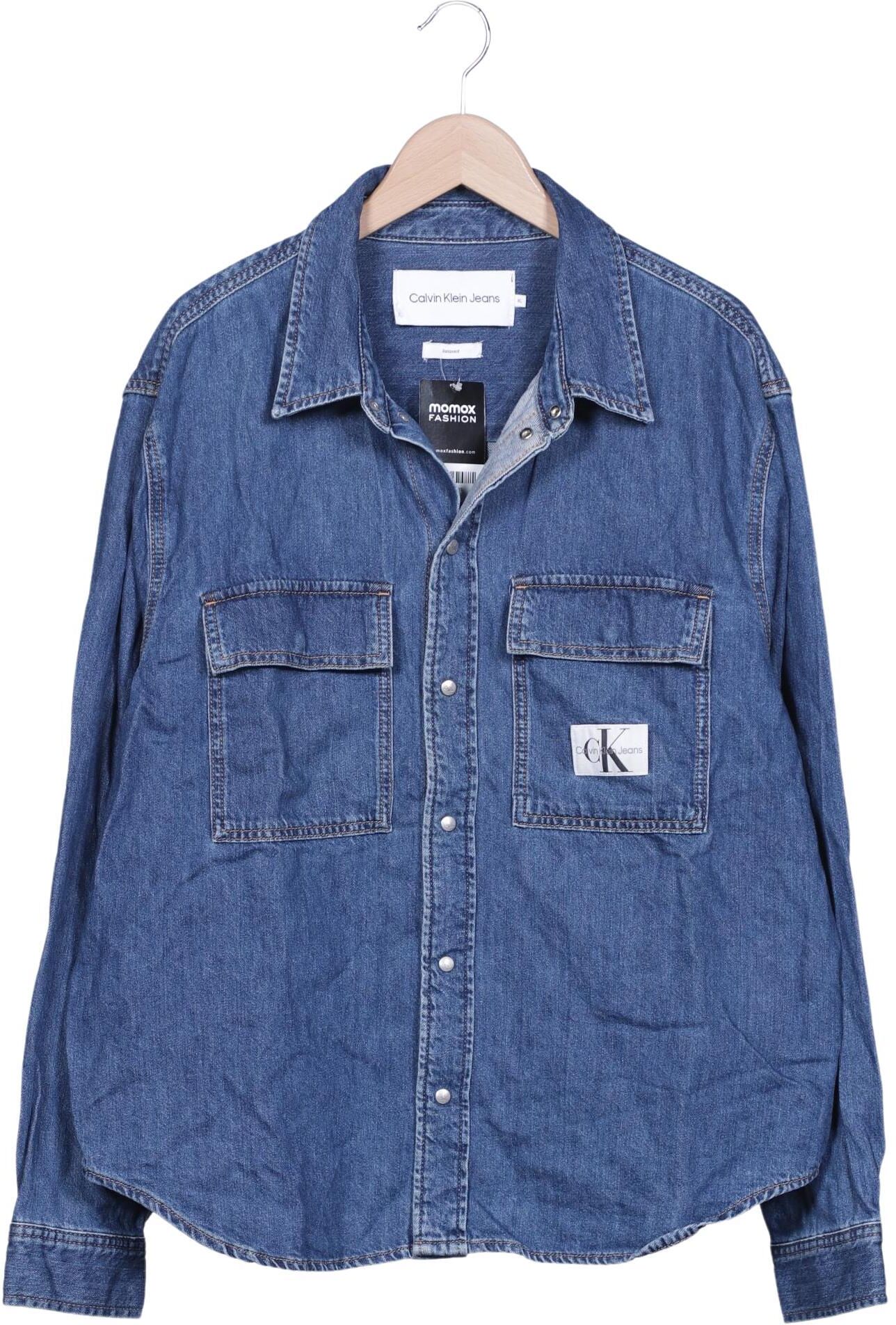 Calvin Klein Jeans Herren Jacke, Blau, Gr. XL, Baumwolle - Second Hand