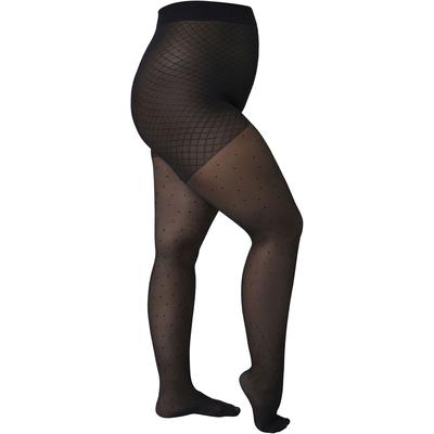 Feinstrumpfhose CAMANO "fine curvy", Damen, Gr. 48/50, schwarz, Obermaterial: 88% Polyamid, 12% Elasthan, gepunktet, elastisch, Strumpfhosen Feinstrumpfhose, Curvy-Tights, Tupfen-Allover