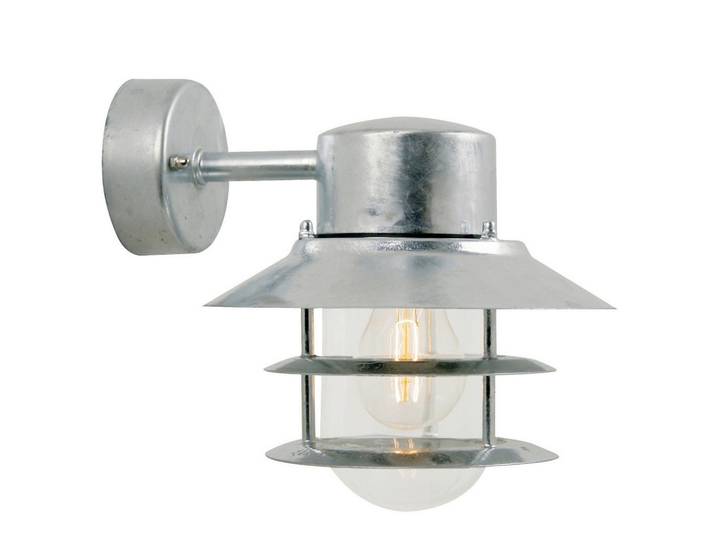Nordlux Aussenwandleuchte Blockhus Down, Zinkfarben, Metall, 23 cm, Lampen & Leuchten, Außenbeleuchtung, Außenleuchten