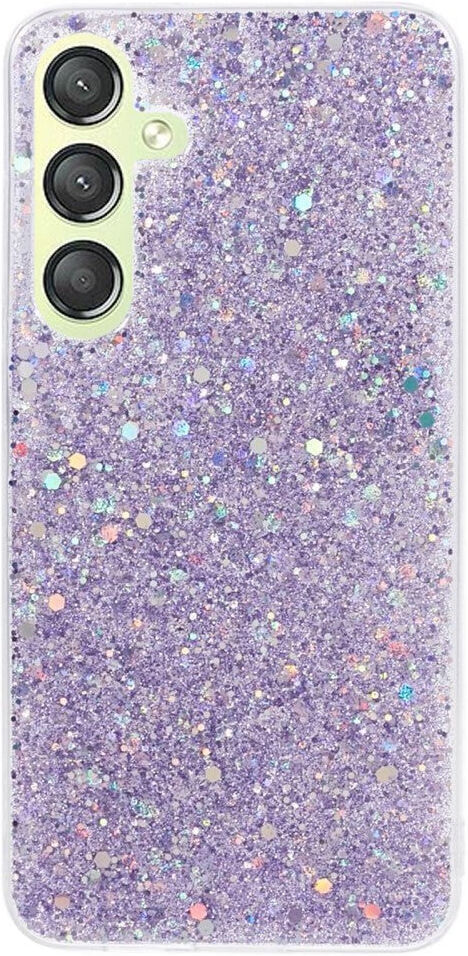 INCOVER Samsung Galaxy S24 Glitter Bagside Cover - Lilla