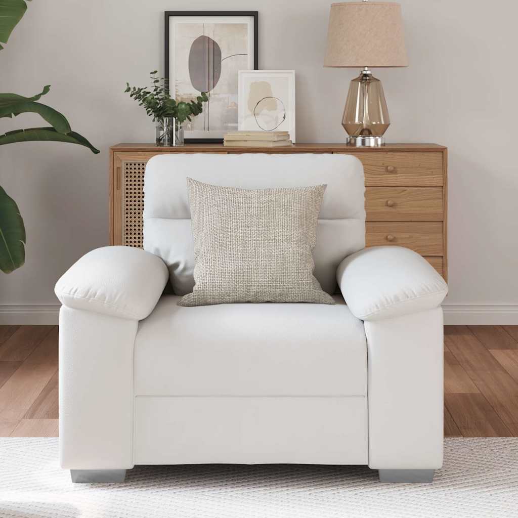 vidaXL Fauteuil canapé blanc 100x81x84 cm en similicuir