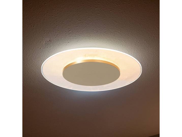 Steinhauer LED Deckenlampe Lido, dimmbar, messing / gold, für Wohn- / Esszimmer, Metall, Modern, LED Deckenleuchte