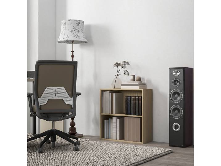HOMCOM Bibliothèque Rangement Effet Bois 60x24x63 cm