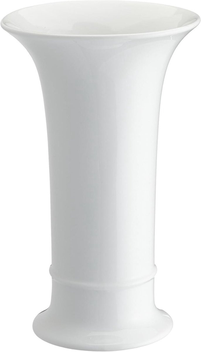 Handgemaakte witte porseleinen decoratieve vaas van 20 cm