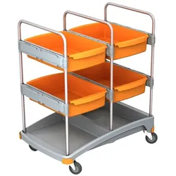 AquaSplast Systemwagen I - 15 mit 4 Wannen, solide gefertigt, qualitativ hochwertig