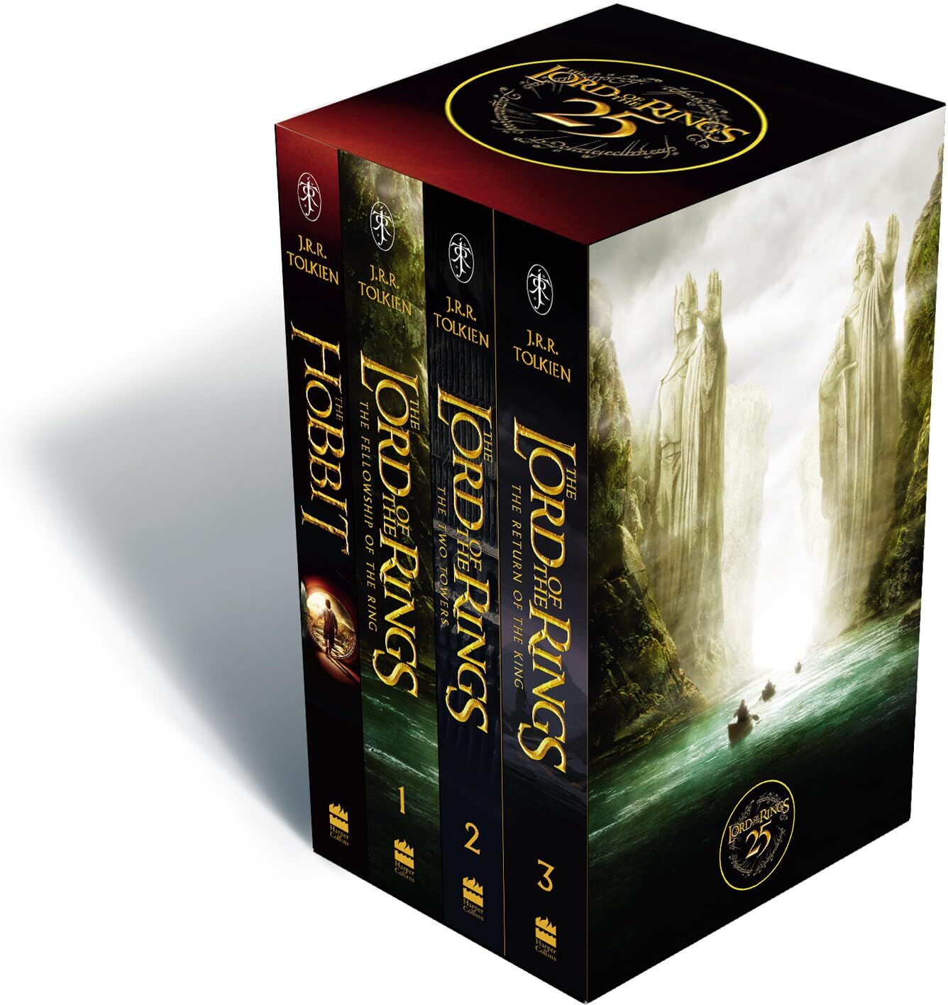 HarperCollins The Hobbit and The Lord of the Rings by J.R.R. Tolkien - 4 Book Paperback Set - Film Tie-in Covers - Classic Fantasy Collection