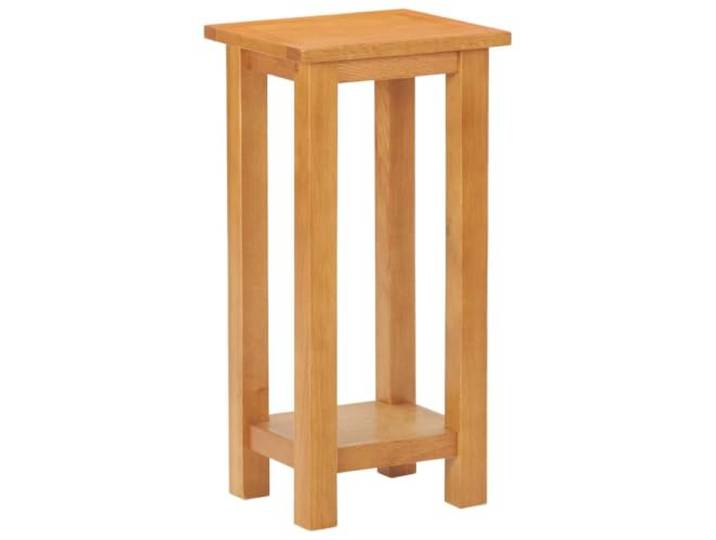 HQWNVXNM Beistelltisch Schmal 27x24x55 cm Eiche Massivholz mit Ablage Kompakter Nachttisch für Schlafzimmer und Flur, bietet zusätzliche Abstellfläche auf zwei Ebenen für Bücher und Deko.