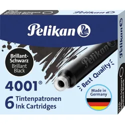 Pelikan Tintenpatronen 4001 TP/6, brillant-schwarz