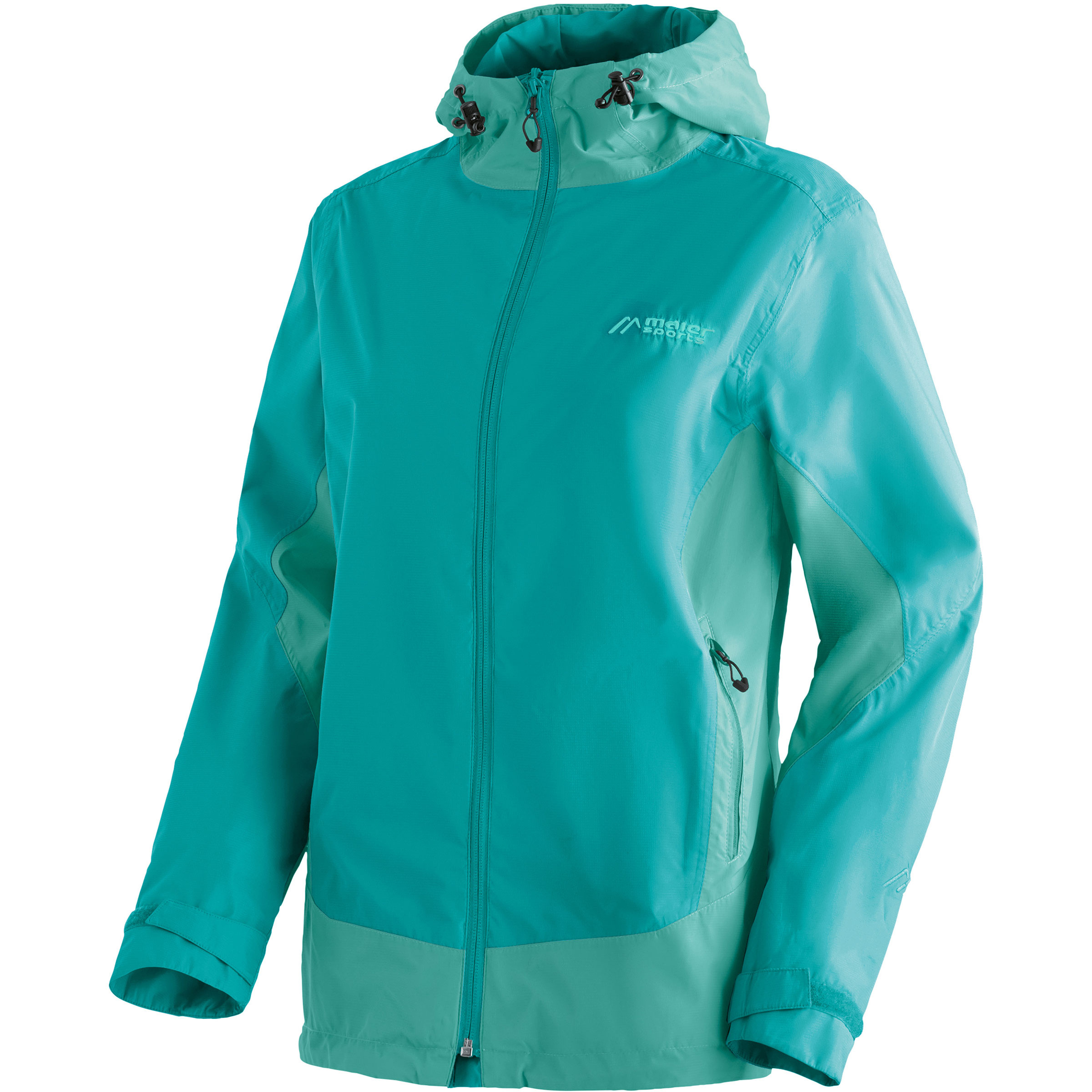 Maier Sports Brocken Damen Regenjacke tuerkis Größe L Camping Wasserabweisend