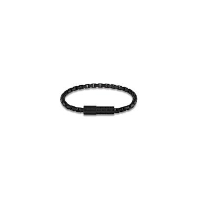 Armband CALVIN KLEIN "CONTOURED BARREL", schwarz, Armbänder, Herren, 19,5cm, Edelstahl, Armband