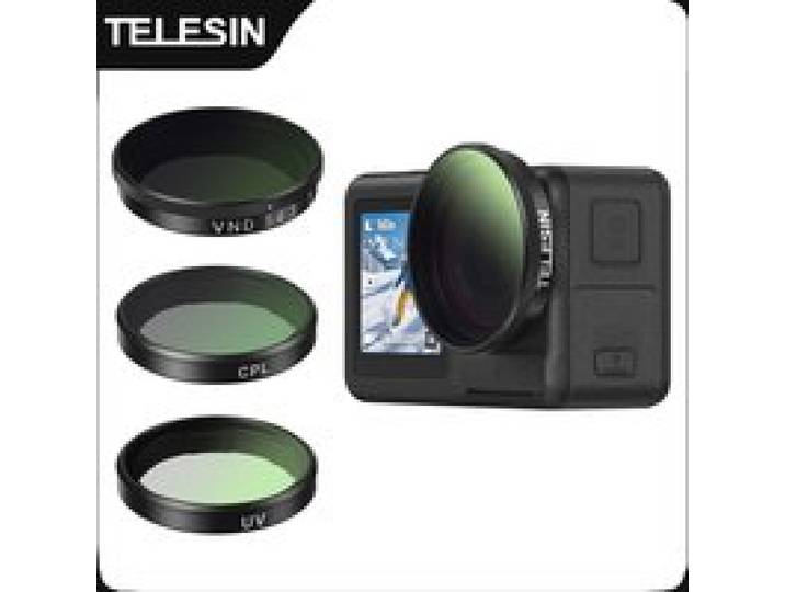 TELESIN CPL ND8 ND16 ND32 UV VND Lens Set Aluminium Alloy Frame voor DJI OSMO Action 3 4 5pro CPL ND Quick Release Filter Set