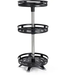 Gewürzregal Spinning Schwarz, 3-stöckig