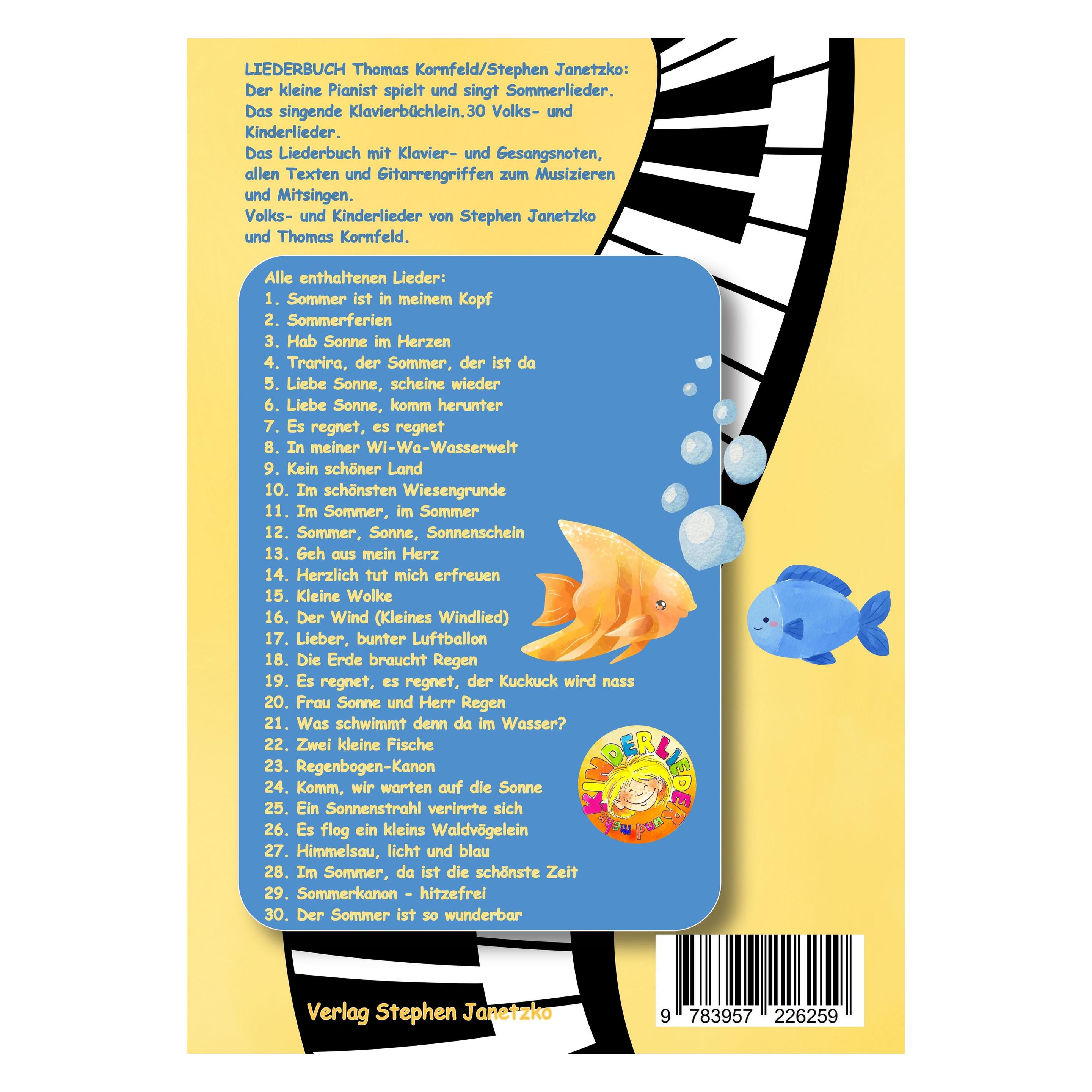 Stephen Janetzko Der kleine Pianist spielt und singt Sommerlieder (Deutsch, Softcover, Stephen Janetzko, Thomas Kornfeld) (57117459)