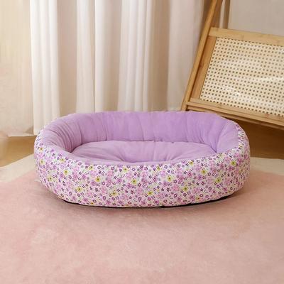 Uplift Essentials All Season Cloud Soft Pet Bed And Lounge purple m