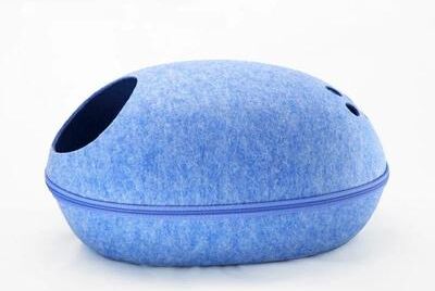 Inspired Finds Cozy Removable Cat House Bed With Breathable Cushion For Cats & Small Dogs blue