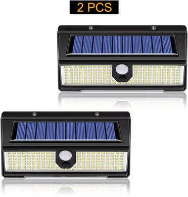 Inspire Curations 190 LED Solar Motion Sensor Wall Light 4 Mode Waterproof Outdoor Security Lamp 2pcs
