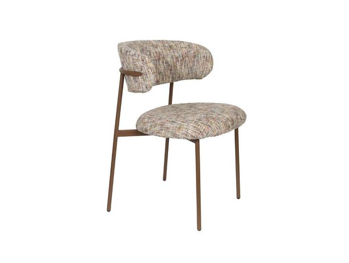 Vintagehaus Esszimmerstuhl 2er Set Retro Claes Walnussholzoptik Terra
