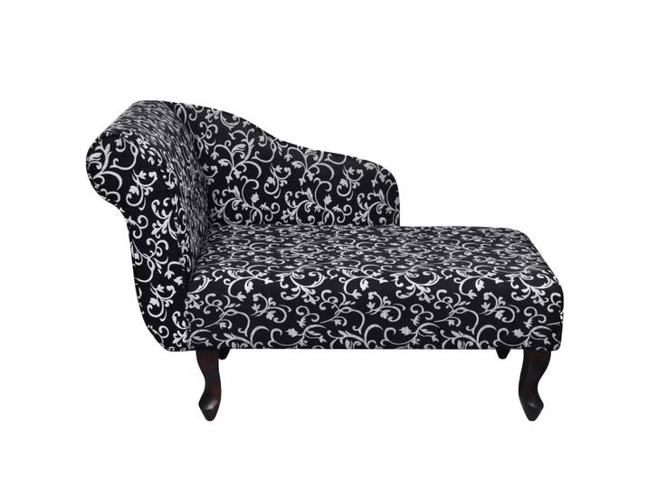 vidaXL Chaise longue noir et blanc Tissu