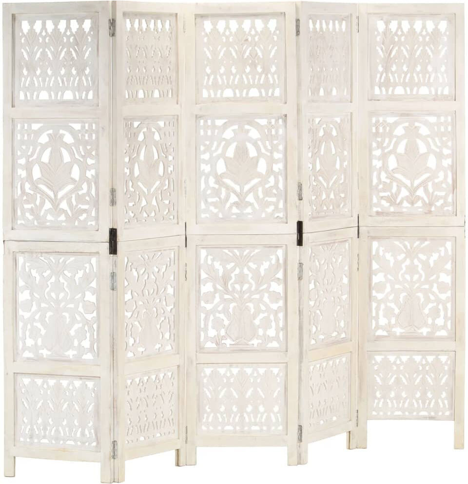 Mistana Blondell 165cm H Folding Room Divider White 165cm H X 200cm W X 2cm D