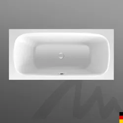 Mauersberger Badewanne „nivalis square duo“ 1800 × 900 mm in Weiß