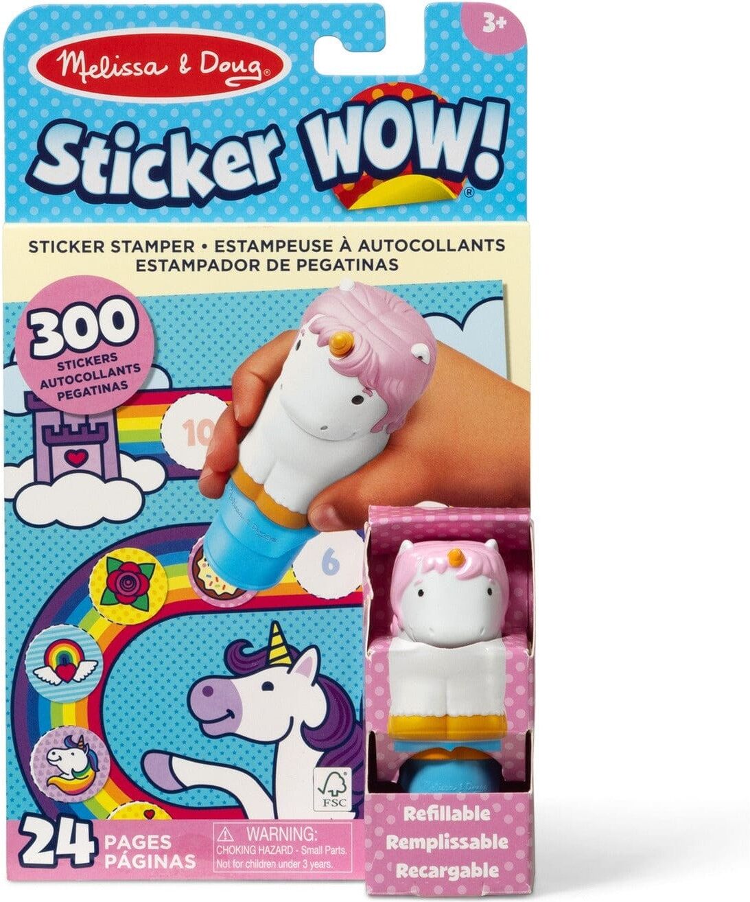 Spin Master Melissa and Doug Unicorn Craft Set with Stamp Pad Kit for Kids, Screen-Free Crafting, Fine Motor Skills, and Art Techniques