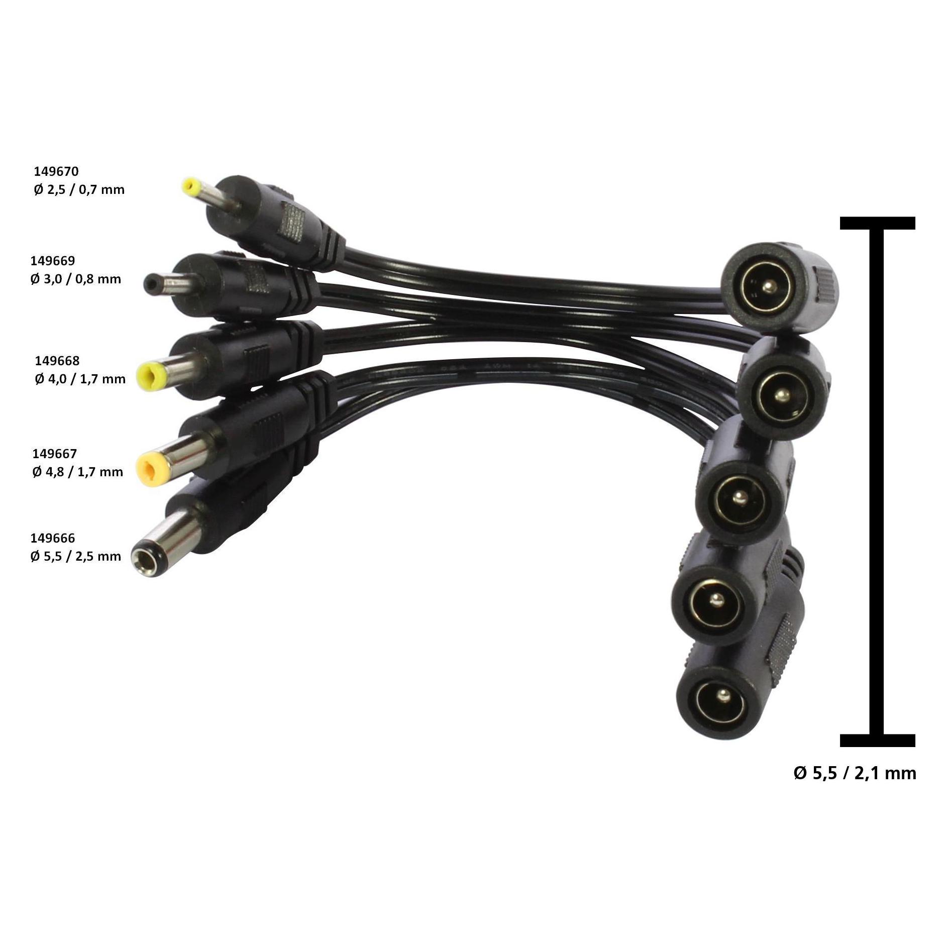 Synergy 21 LED zub Hohlbuchse -> Hohlstecker Adapter 2,1 -> 1,7 (Winkeladapter) (S21-LED-001028)