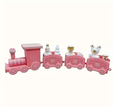 Inspire Picks Festive Christmas Train Ornament Merry Christmas Tree Decoration For Kids pink