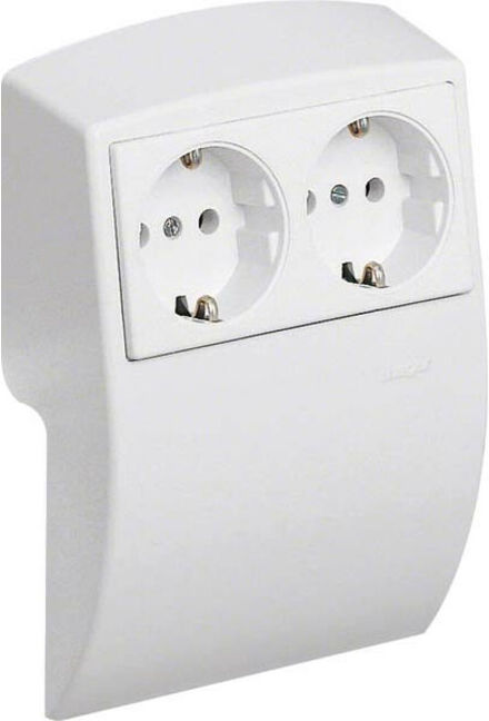 Tehalit Support d'appareil avec double prise L 2250 rws ; hager (0495603)