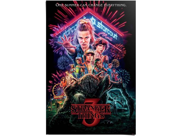 Poster REINDERS Poster Stranger Things Summer of 85 - Netflix - Mike - Eleven , bunt (farbe bild(er): mehrfarbig), B:61cm H:91,5cm, Papier, Bilder, Poster