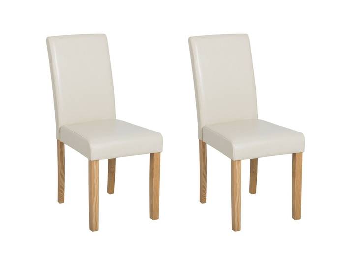 STUHL 2er-Set Kunstleder Beige Broadway